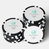 Groene pompoen herfst Verjaardag 21e grijs pastel Poker Chips (Opstapeling)