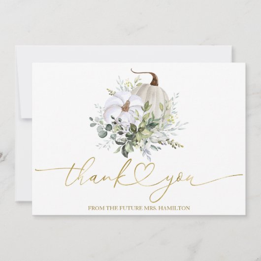 Groene pompoen Herfst Vrijgezellenfeest dank u kaa Kaart (Voorkant)