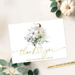 Groene pompoen Herfst Vrijgezellenfeest dank u kaa Kaart<br><div class="desc">Delicate waterverf groen herfst-thema vrijgezellenfeest gasten dank u kaart. Eenvoudig te personaliseren met uw gegevens. Neem contact met mij op via chat als je vragen hebt over het kunstwerk of maatwerk nodig hebt. LET OP: Voor hulp bij bestellingen,  verzending,  productinformatie,  etc.,  neem direct contact op met Zazzle Customer Care</div>