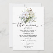 Groene Pompoen Herfst Vrijgezellenfeest Menu voor  Kaart (Voorkant)