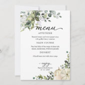 Groene Pompoen Herfst Vrijgezellenfeest Menu voor Kaart (Voorkant)