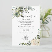 Groene Pompoen Herfst Vrijgezellenfeest Menu voor Kaart (Staand voorkant)