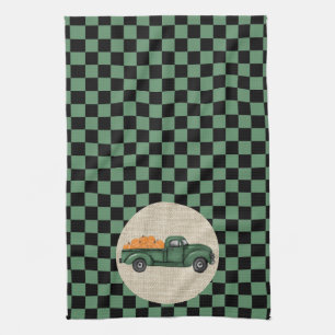 groene pompoen Truck Kitchen Towel Theedoek
