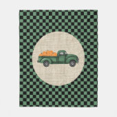 groene pompoen Truck Medium Fleece Blanket Deken (Voorkant)