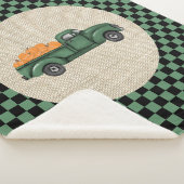  groene pompoen Truck Sherpa Blanket Sherpa Deken (3/4)