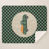  groene pompoen Truck Sherpa Blanket Sherpa Deken (Voorkant (horizontaal))