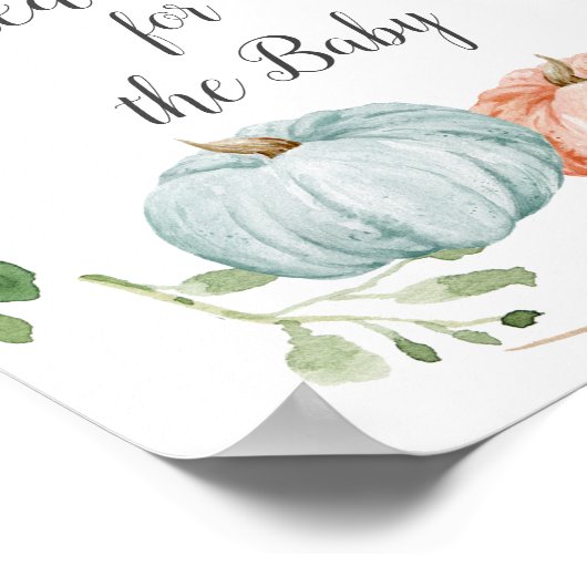 Groene pompoen voorspellingen voor baby Poster (Hoek)