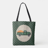  Groene Pompoen Vrachtwagen Canvas tas (Achterkant)