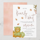 Groene pompoen We kunnen nauwelijks wachten Baby s Kaart (Voorkant / Achterkant)