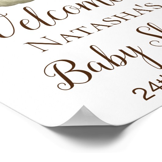 Groene Pompoen Welkomstbord, Baby Shower Bord Poster (Hoek)