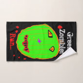 Groene Pompoen Zombie Halloween Badhanddoek Set Bad Handdoek (Handdoek)
