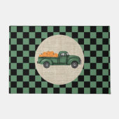  groene pompoenwagen deurmat (Voorkant)