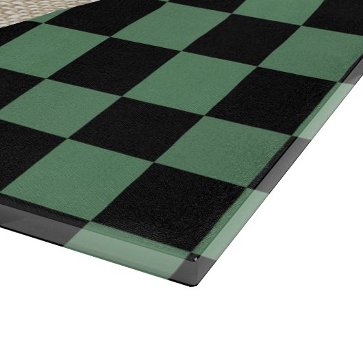  groene pompoenwagen snijplank (Hoek)