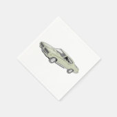Groene Pontiac GTO Muscle Car Tekening Paper Party Servetten (Hoek)