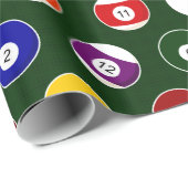 Groene pool balllair patroon cadeaupapier (Rol Hoek)