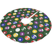 Groene pool balllair patroon kerstboom rok (Gekanteld)