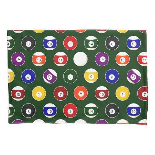 Groene pool balllair patroon kussensloop (Voorkant)