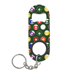 Groene pool balllair patroon sleutelhanger flessenopener