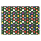 Groene pool balllair patroon tafelkleed (Voorkant (Horizontaal))