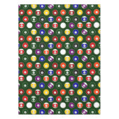 Groene pool balllair patroon tafelkleed (Voorkant)
