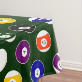 Groene pool balllair patroon tafelkleed (Voorbeeld)
