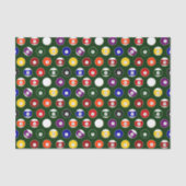 Groene pool balllair patroon tissuepapier (Voorkant)