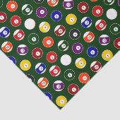 Groene pool balllair patroon tissuepapier (Detail)