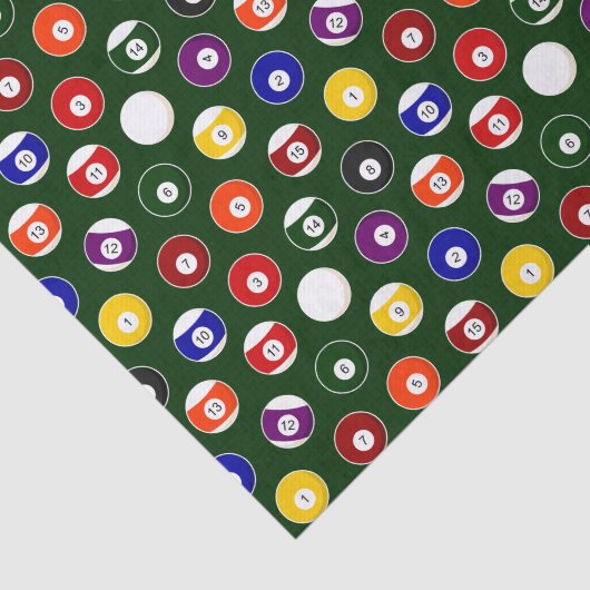 Groene pool balllair patroon tissuepapier (Detail)