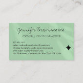 Groene pool Moderne kleurenhandgeschreven sociale  Visitekaartje (Voorkant)