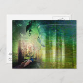  groene poorten van het Paradise Peacock-bos Briefkaart (Voorkant / Achterkant)