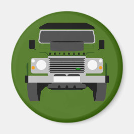 Groene Pop art Classic Land Rover Defender Magneet