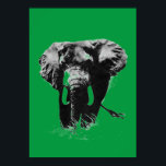 Groene Pop Art Olifant Poster<br><div class="desc">Red Black & White African Elephant Pop Art Digital Afbeelding - Afrikaanse Natuur Poster Prints</div>