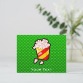 Groene Popcorn Briefkaart (Staand voorkant)