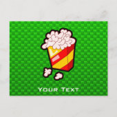 Groene Popcorn Briefkaart (Voorkant)