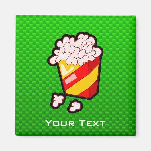 Groene Popcorn Magneet (Voorkant)