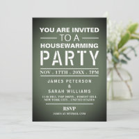 Groene Poster Housewarming Feest