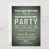Groene Poster Housewarming Party Kaart (Voorkant)