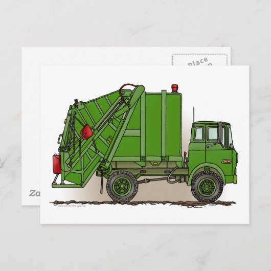 Groene postkaart voor afval (Voorkant / Achterkant)