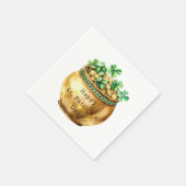 Groene pot met gouden klavertjes St. Patrick's Day Servet (Hoek)
