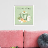 Groene pot wortels canvas afdruk (Insitu (Woonkamer))