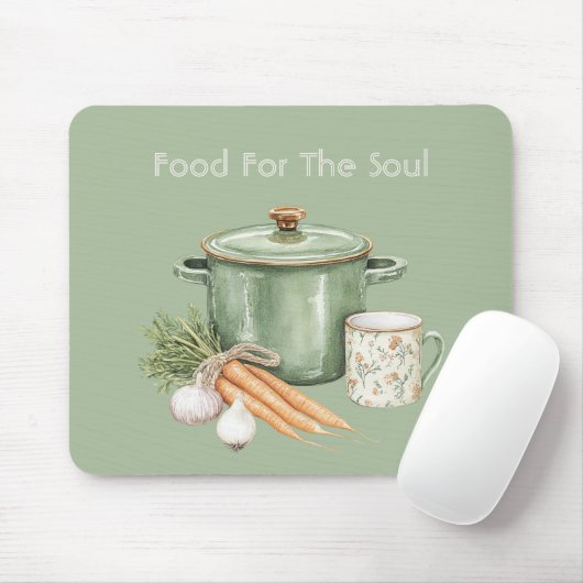 Groene pot wortels muismat (Met muis)