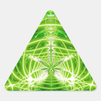 Groene potblad fractal sticker