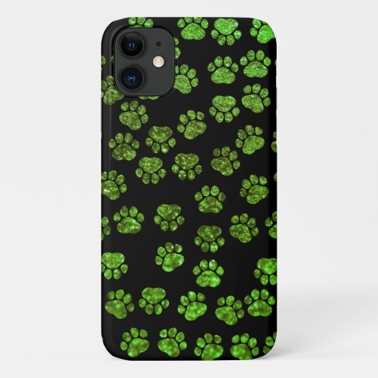 Groene poten, glitterpoten, groen glitter, honden Case-Mate iPhone case (Achterkant)