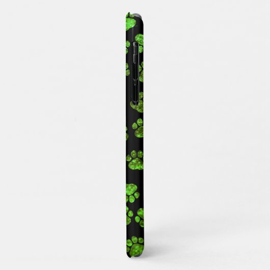 Groene poten, glitterpoten, groen glitter, honden Case-Mate iPhone case (Achterkant/links)