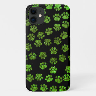 Groene poten, glitterpoten, groen glitter, honden Case-Mate iPhone case