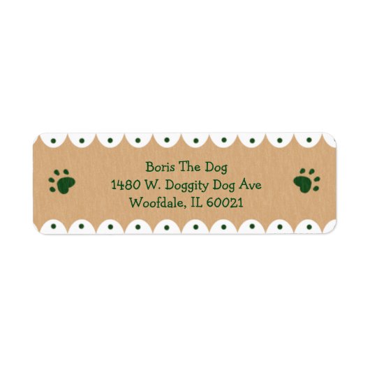 Groene poten kleine Adresetiketten Etiket (Voorkant)