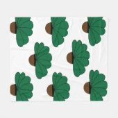 Groene Potted Plants Patroon Fleece Deken (Voorkant (Horizontaal))