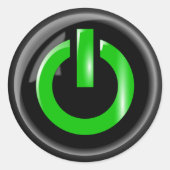 Groene Power Button Sticker Sheets (Voorkant)