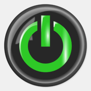 Groene Power Button Sticker Sheets