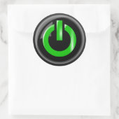 Groene Power Button Sticker Sheets (Tas)
